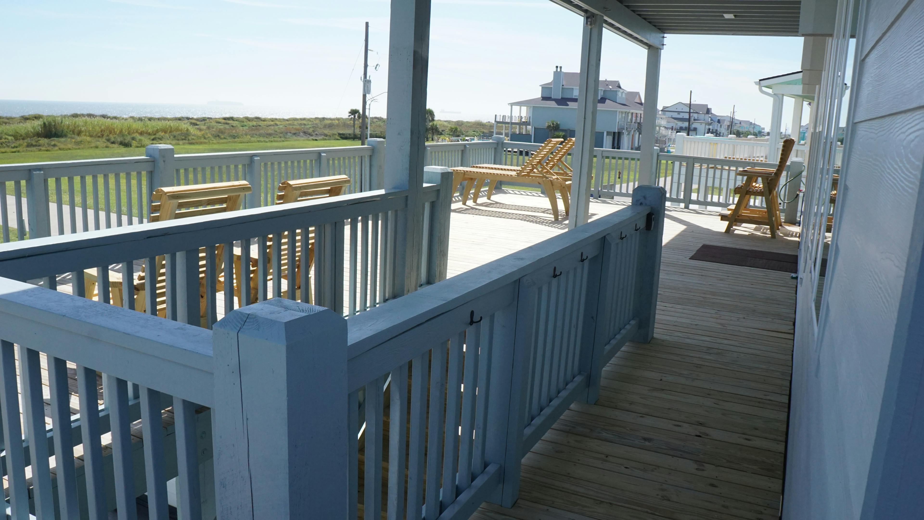 Deck with beach view